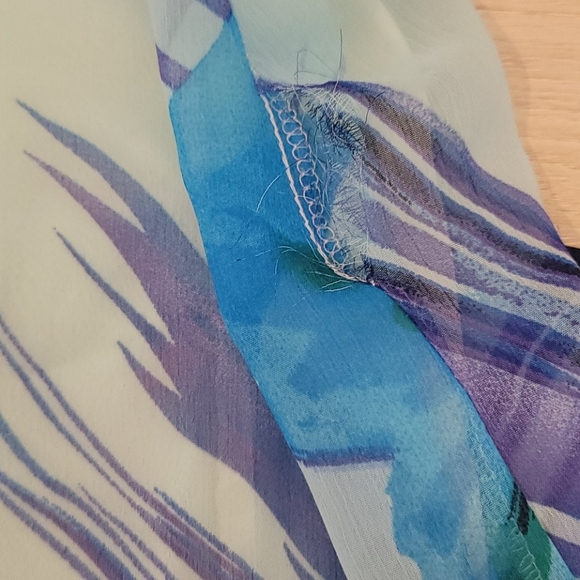 💕 She's Cool Blue Empire Waist Floral Maxi Dress XL - Picture 15 of 15